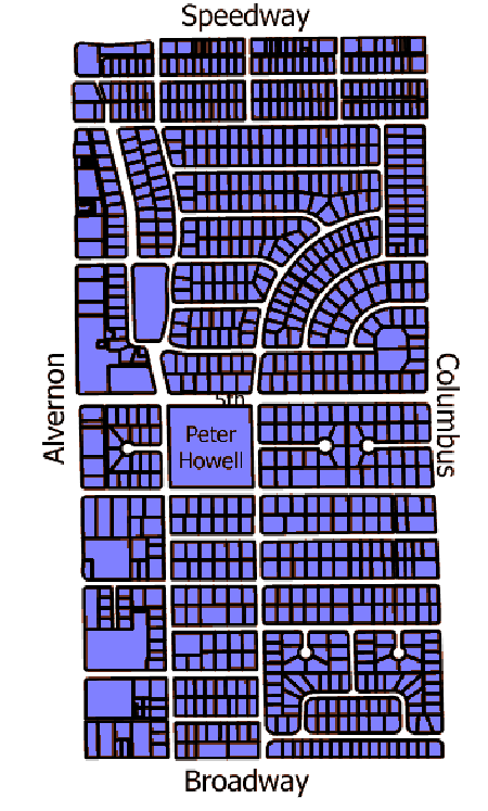 Map of Peter Howell Neighborhood